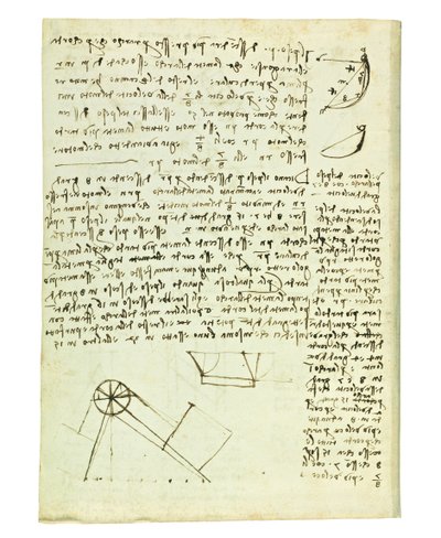 Codex on the Flight of Birds, Folio 1 Verso by Leonardo da Vinci